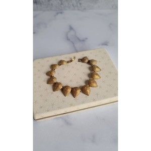 Vintage Gold Tone Textured Bracelet